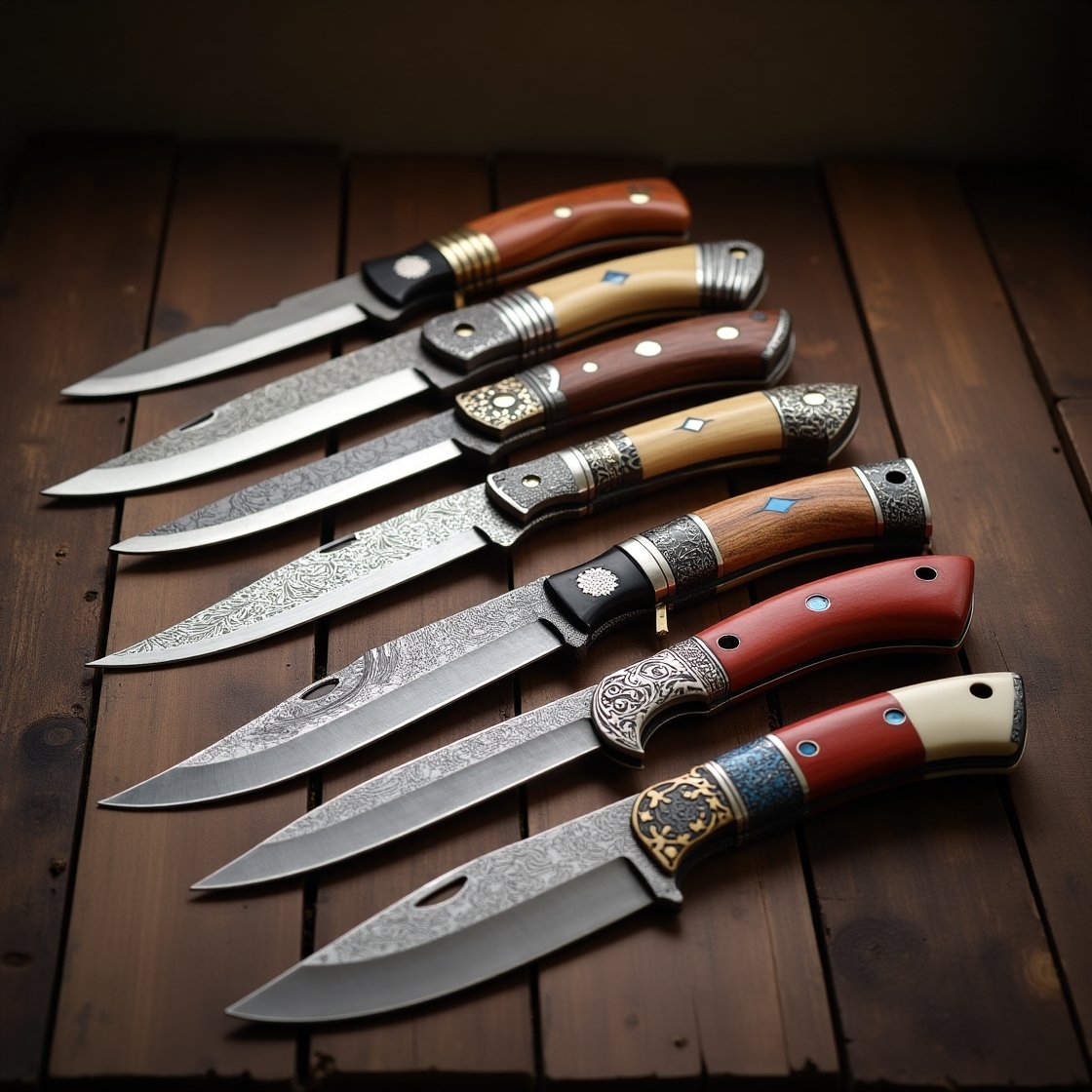 Flux_Dev_A_collection_of_intricately_customized_knives_each_wi_2